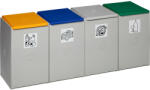  Szelektív hulladékgyűjtő egység 1410x405x570 mm 4x60 l (01_607043_hulladekgyujto)