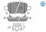 MEYLE set placute frana, frana disc MEYLE -ORIGINAL: True to OE. 025 229 3017 (025 229 3017)