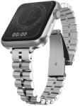 Alphajack Apple Watch 4/5/6/7/8/9/SE/Ultra (42/44/45/49mm) fém női óraszíj ezüst színű Alphajack