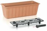 Prosperplast Jardiniera pentru flori cu sistem irigatie, 11 L, 60x18x14 cm, maro, Prosperplast (IS6CAN-R624)