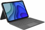 Logitech Folio Touch - безжична клавиатура и тракпад, с кейс и поставка за iPad Pro 11 (2020), iPad Pro 11 (2018) (тъмносив)
