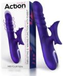 Action No. Fourteen Thrusting & Waving Function with Rabbit Liquid Silicone Purple Vibrator