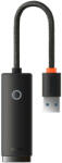 Baseus Lite Series USB - RJ45 Hálózati Adapter - 1000 Mbit - Fekete (WKQX000101)