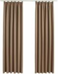  Draperii opace cu cârlige, 2 buc. , gri taupe, 140 x 175 cm (134438)