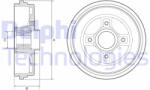 DELPHI Tambur frana DELPHI BFR626 - automobilus