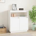 vidaXL Servantă, alb, 70x34x80 cm, lemn masiv de pin (814385) Comoda