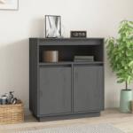 vidaXL Servantă, gri, 70x34x80 cm, lemn masiv de pin (814386) Comoda