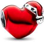 Pandora Moments Metálpiros karácsonyi szív Ezüst Charm - 792336C01 (792336C01)