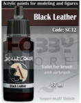SCALE75 - SCALECOLOR Range - BLACK LEATHER akrilfesték 17ml SC-32