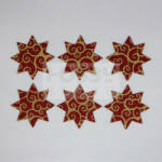 Pentacolor Kft Filcfigura - Nyolcágú csillag, festett, bordó-arany (6 db/cs, átm. kb. : 6 cm) 23273