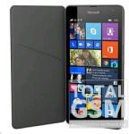 Microsoft Lumia 535 oldalra nyíló szürke cover notesz flip tok