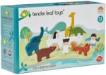 Tender Leaf Toys Fa játékkészlet - Bárka állatokkal, 12 darab (191856084693)