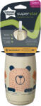 Tommee Tippee itatópohár - Superstar Insulated Straw Cup szívószálas hőtartó 266ml 12hó drapp - babamarket