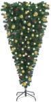 vidaXL Set pom Crăciun artificial LED-uri&globuri, negru 180 cm (3078016)