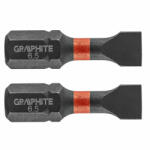 GRAPHITE Torziós ütvecsavarozó bit SL6.5 x 25mm, 2db (GRAPHITE-56H511)