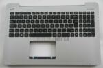 ASUS K555U K555UB series 13N0-R8A0C01 burkolattal (topcase) fekete-ezüst magyar (HU) laptop/notebook billentyűzet