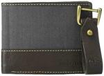 Timberland Set portofel pentru barbati Timberland piele/textil + breloc Canvas & Leather Billfold, Maro/Albastru