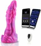 HISMITH WDA003-M Wildolo Amor Vibrating Monster Dildo Wireless App Suction Cup 8.4" Purple-Pink Dildo