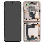 Samsung F721 Galaxy Z Flip 4 5G LCD Kijelző+Érintőüveg+Előlap Keret, Rózsaszín, Pink (GH82-29440C) Service Pack
