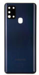 Samsung Galaxy A21s gyári készülék hátlap, bontott, kamera lencsével, fekete, SM-A217