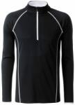 James & Nicholson (Daiber) Férfi funkcionális hosszú ujjú felső JN498 - Fekete / fehér | XL (1-JN498-1752313)