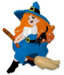 Godan Witch on Broom, Boszorkány fólia lufi 61 cm (MLG312126)