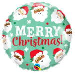 Godan Merry Christmas Santas, Télapók fólia lufi 46 cm (MLG315601)