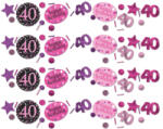 Amscan Confetti roz sclipici 40