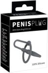 PenisPlug Dop pentru penis gri flexibil cu inel Inel pentru penis