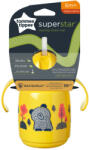 Tommee Tippee itatópohár - Superstar Training Straw Cup szívószálas 300ml 6hó sárga - babamarket