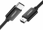 UGREEN US242 USB-C apa - Mini USB-B apa 2.0 Adatkábel - Fekete (1m) (50445)