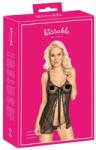  Kissable - nyitott babydoll (fekete) - erotikashow