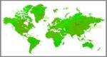 Stiefel Föld fali dekortérkép zöld színben keretezett kivitelben 160x120