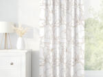 Goldea draperie 100% bumbac - flori bej deschis pe alb 200x140 cm