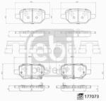 Febi Bilstein set placute frana, frana disc FEBI BILSTEIN 177073 (177073)