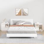 vidaXL Noptiere, 2 buc. , alb, 50x34x50 cm, lemn masiv de pin (814482)