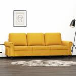 vidaXL Canapea cu 3 locuri, galben, 180 cm, catifea (349173) Canapea