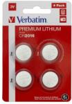 Verbatim Gombelem, CR2016, 4 db, VERBATIM "Premium" 49531 (49531)