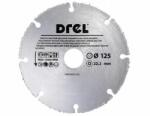 Drel Disc diamantat segmentat, lemn, taiere uscata, 125 mm/22.2 mm, Drel (CON-DCT-1112) Disc de taiere