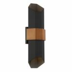 Quoizel Aplică Chasm, neagră, H: 38, 6 cm, 2x9, 5W LED, IP44, QZ-CHASM-L-BKW (QZ-CHASM-L-BKW)