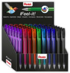 Pentel Golyóstoll kupakos 0, 35mm, háromszög fogózóna Pentel Feel it BX487-5E 60 db-os display (BX487-5E) - bestoffice