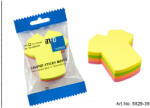 Info Notes Jegyzettömb öntapadó, póló alakú, 70x70mm, 200lap, Info Notes, sárga, zöld, narancssárga, rózsaszín (5829-39) - bestoffice