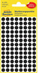 Avery Etikett címke, o8mm, jelölésre, 104 címke/ív, 4 ív/doboz, Avery fekete (3009) - bestoffice