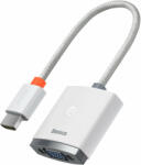 Baseus Lite Series dugaszoló adapter HDMI VGA + mini jack 3, 5 mm / micro USB tápegység fehér (WKQX01010102)
