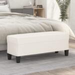vidaXL Bancă, crem, 100x35x41 cm, piele ecologică (349460)