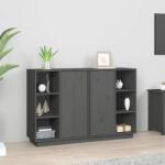 vidaXL Servantă, gri, 120x35x80 cm, lemn masiv de pin (814501) Comoda