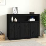 vidaXL Servantă, negru, 104, 5x34x80 cm, lemn masiv de pin (814393) Comoda