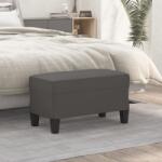 vidaXL Bancă, gri, 70x35x41 cm, piele ecologică (349442)
