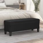 vidaXL Bancă, negru, 100x35x41 cm, piele ecologică (349459)