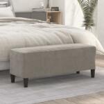 vidaXL Bancă, gri deschis, 100x35x41 cm, catifea (349421)